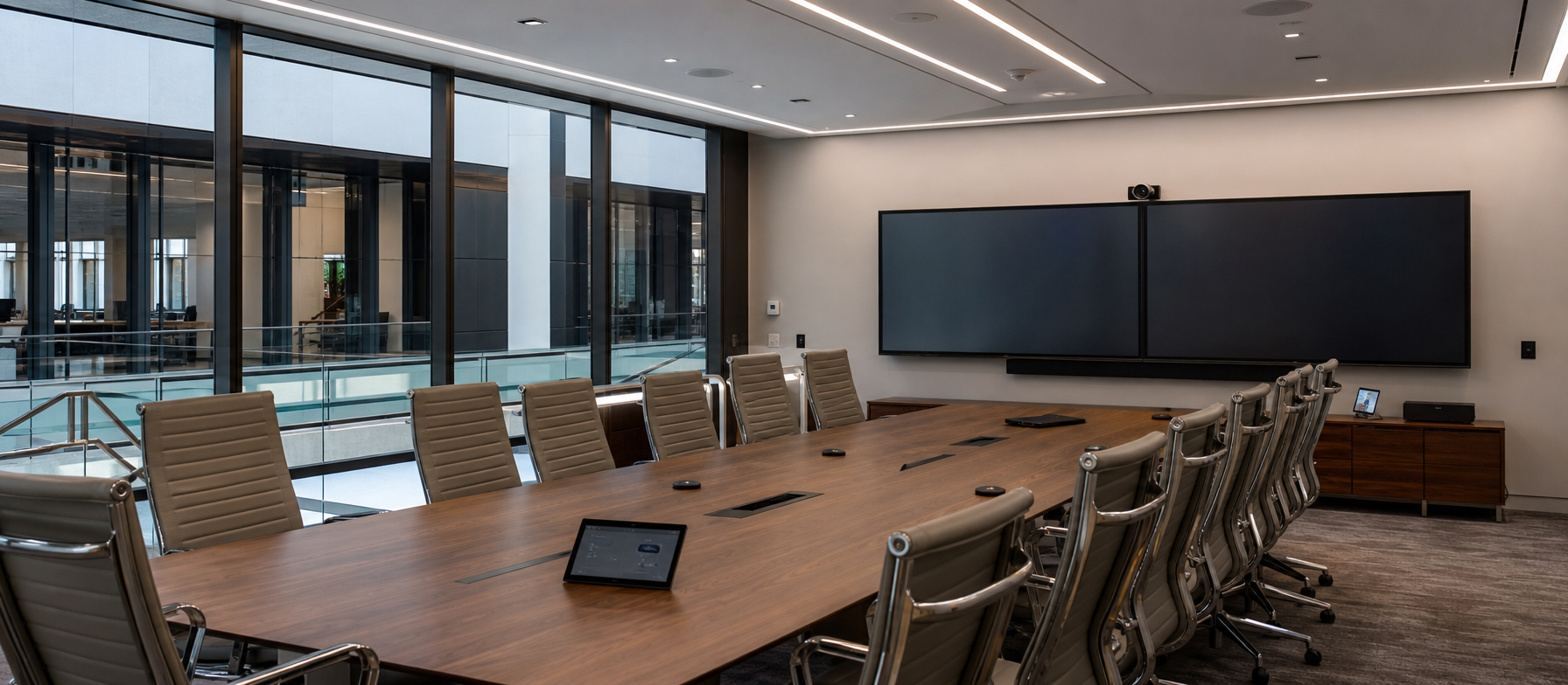 Illustrative commercial conference and collaboration environment