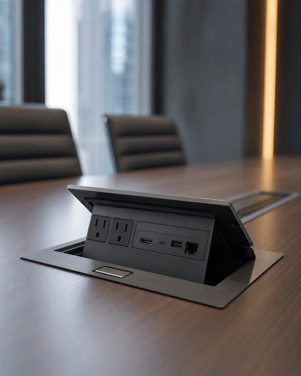 Illustrative commercial AV integration detail