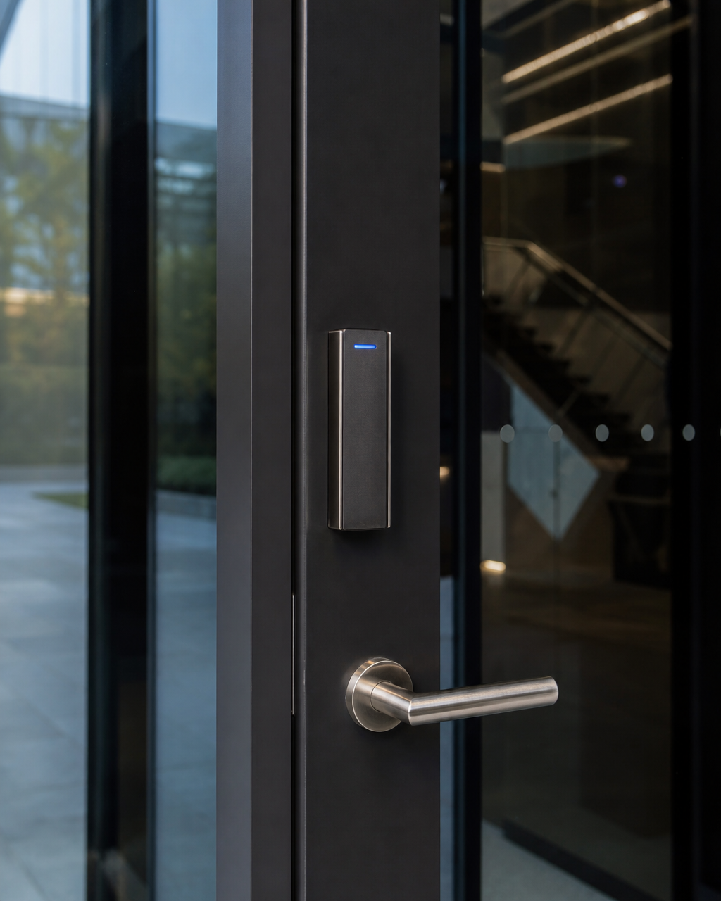 Illustrative commercial access-control installation detail