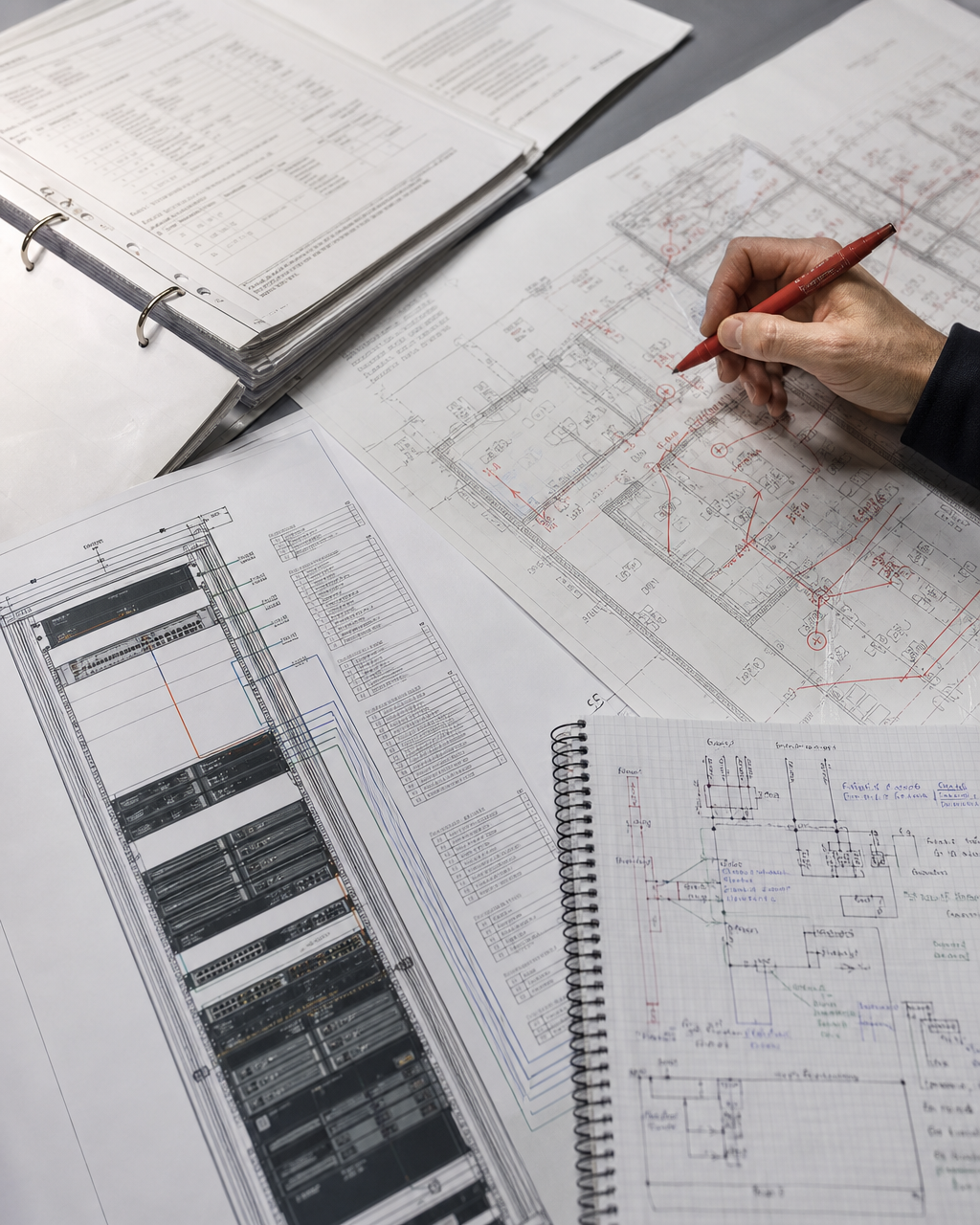 Illustrative technical documentation and engineering drawing detail