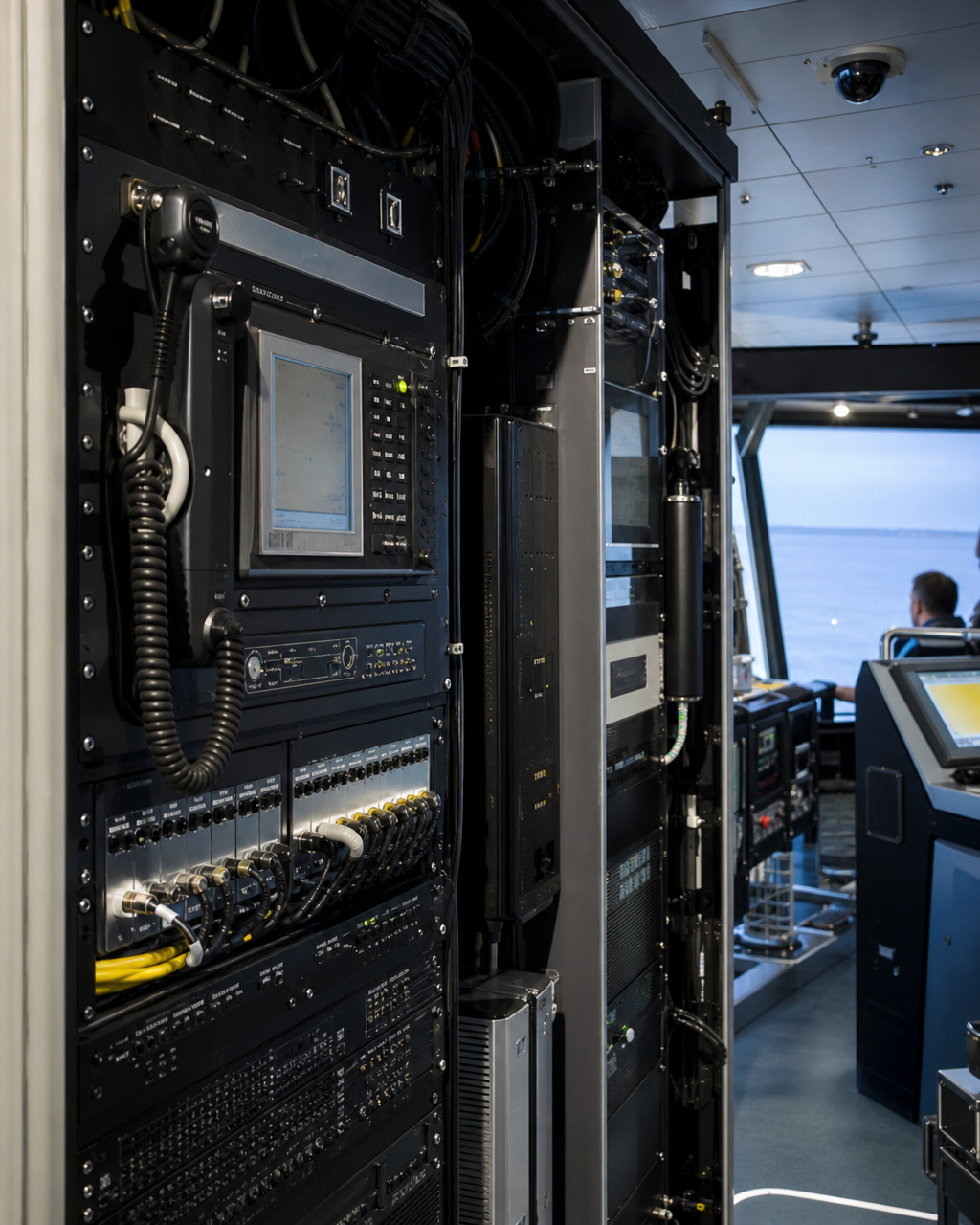 Illustrative onboard marine technology integration detail